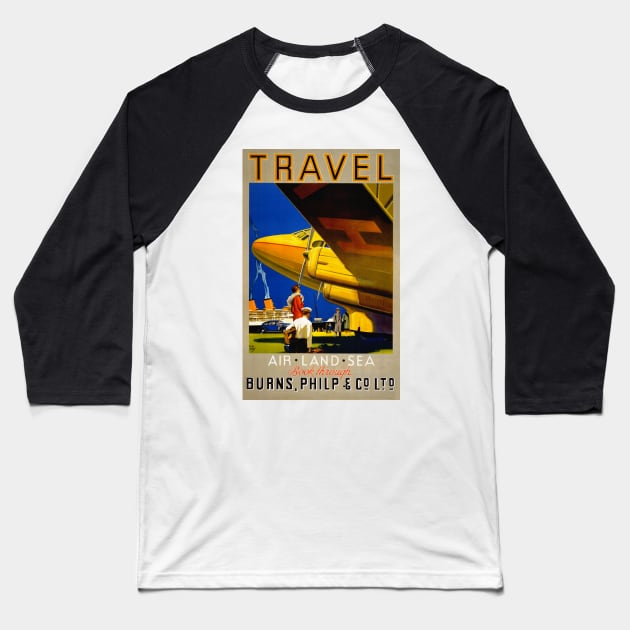 Vintage Travel Poster  Australia Travel Baseball T-Shirt by vintagetreasure